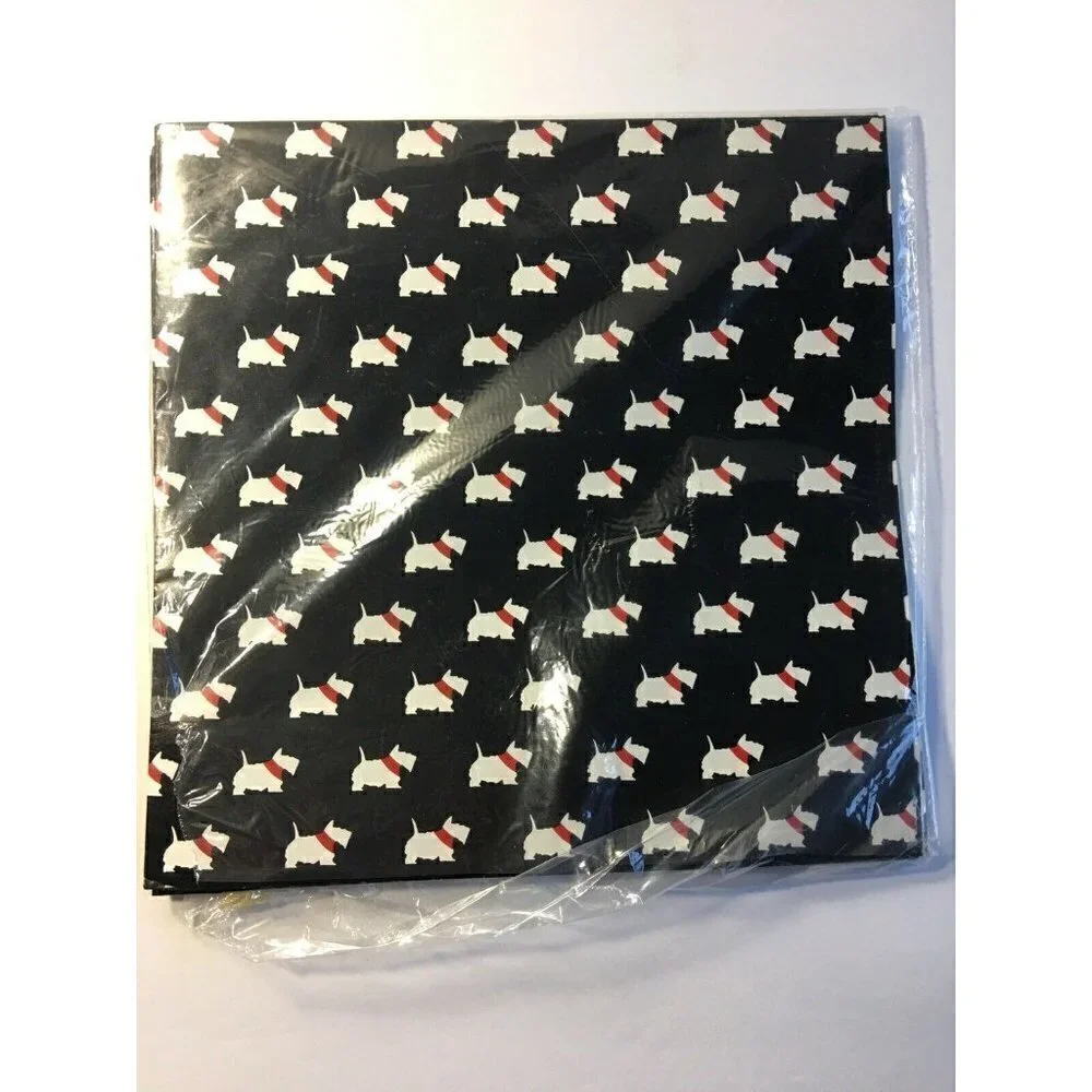 Vintage Scottie Dog Gift Wrap 2 Sheets 20x30” Wrapping Paper Craft Scrapbooking